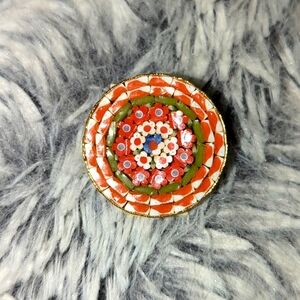 Italian Micro Mosaic Pin